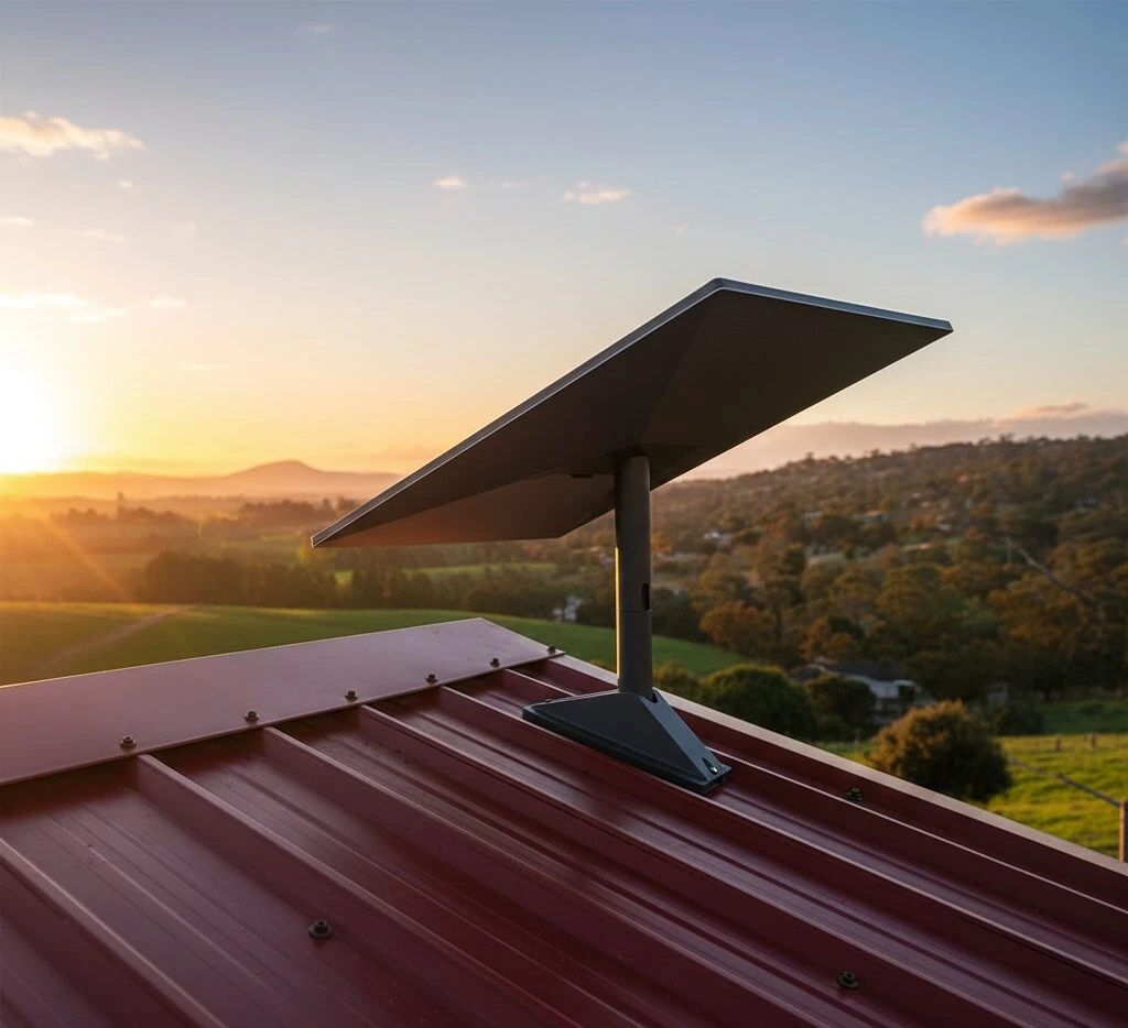 Starlink satellite dish installation on Perth home
